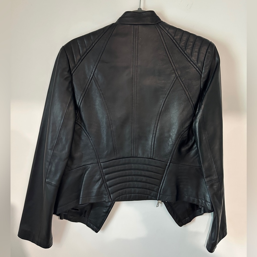 Barney's New York Leather Biker Jacket size M vintage excellent condition - Picture 9 of 12